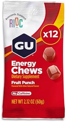 GU Energy Chews  Variety Pack Gummies with Electrolytes  Dairy Free  On The Go Energy for Any Workout  12 Bags  24 Servings Total    Pack of 2