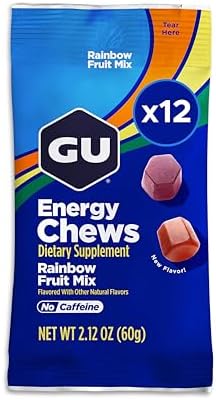 GU Energy Chews  Variety Pack Gummies with Electrolytes  Dairy Free  On The Go Energy for Any Workout  12 Bags  24 Servings Total    Pack of 2