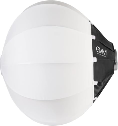 GVM 200W LED Video Light with Lantern Softbox  SD200B Continuous Lighting Kit with Bluetooth Mesh Network/DMX Control  2700K 6800K Studio Light Photography Lighting Kit  45400lux/1m  12 Scene Effects