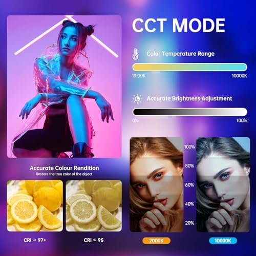 GVM 300C RGB Video Light  300W Studio Light 2000K 10000K 48 200 Lux  1m with Reflector Photography Lighting with Bowens Mount & DMX Control  Studio Light for Film Recording 16 Lighting Effects