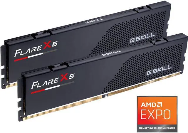 G SKILL Flare X5 32GB  2 x 16GB  288 Pin PC RAM DDR5 6000  PC5 48000  Desktop Memory Model F5 6000J3038F16GX2 FX5
