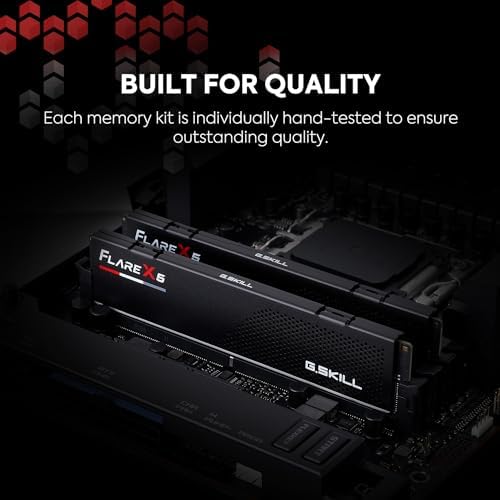 G SKILL Flare X5 Series DDR5 RAM  AMD Expo & Intel XMP 3 0  32GB  2x16GB  6000MT/s CL36 36 36 96 1 35V Desktop Computer Memory U DIMM   Matte Black  F5 6000J3636F16GX2 FX5