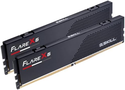 G SKILL Flare X5 Series DDR5 RAM  AMD Expo & Intel XMP 3 0  32GB  2x16GB  6000MT/s CL36 36 36 96 1 35V Desktop Computer Memory U DIMM   Matte Black  F5 6000J3636F16GX2 FX5