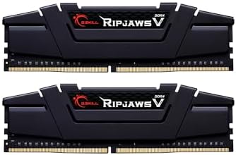 G SKILL RipjawsV Series DDR4 RAM  XMP  16GB  2x8GB  3600MT/s CL18 22 22 42 1 35V Intel AMD Desktop Computer Memory U DIMM   Black  F4 3600C18D 16GVK 