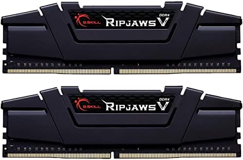 G SKILL RipjawsV Series DDR4 RAM  XMP  16GB  2x8GB  3600MT/s CL18 22 22 42 1 35V Intel AMD Desktop Computer Memory U DIMM   Black  F4 3600C18D 16GVK 