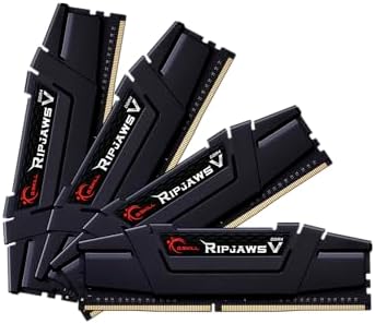 G SKILL RipjawsV Series DDR4 RAM  XMP  16GB  2x8GB  3600MT/s CL18 22 22 42 1 35V Intel AMD Desktop Computer Memory U DIMM   Black  F4 3600C18D 16GVK 