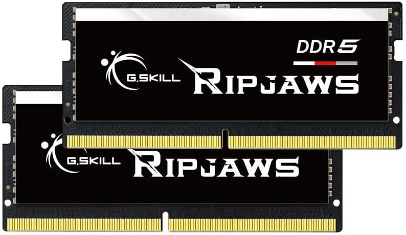 G SKILL Ripjaws DDR5 SO DIMM Series DDR5 RAM 32GB  2x16GB  4800MT/s CL34 34 34 76 1 10V Unbuffered Non ECC Notebook/Laptop Memory SO DIMM  F5 4800S3434A16GA2 RS