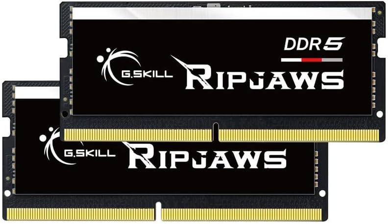 G SKILL Ripjaws DDR5 SO DIMM Series DDR5 RAM 32GB  2x16GB  4800MT/s CL34 34 34 76 1 10V Unbuffered Non ECC Notebook/Laptop Memory SO DIMM  F5 4800S3434A16GA2 RS
