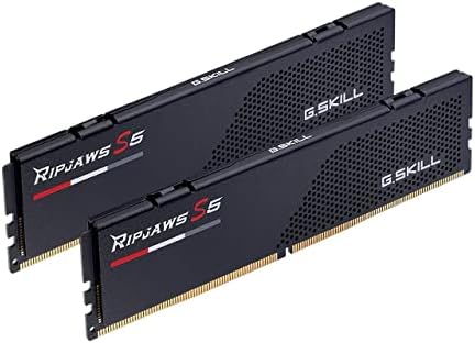 G SKILL Ripjaws S5 Series DDR5 RAM  Intel XMP 3 0 & AMD Expo  32GB  2x16GB  6000MT/s CL36 36 36 96 1 35V Desktop Computer Memory U DIMM   Matte Black  F5 6000J3636F16GX2 RS5K 