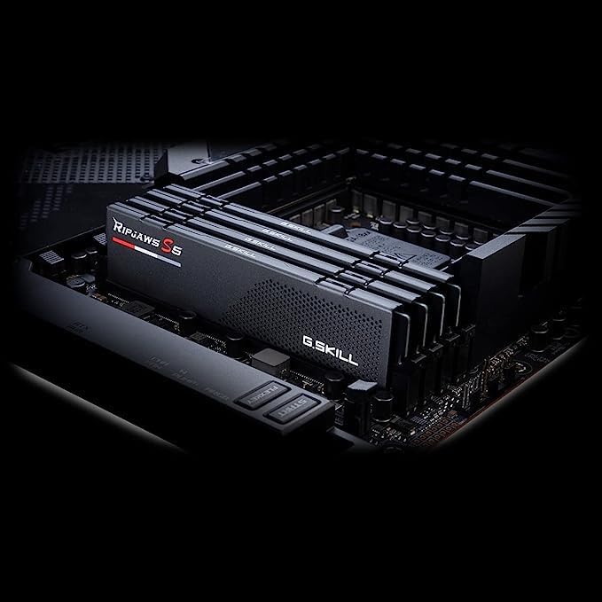 G SKILL Ripjaws S5 Series DDR5 RAM  Intel XMP 3 0 & AMD Expo  32GB  2x16GB  6000MT/s CL36 36 36 96 1 35V Desktop Computer Memory U DIMM   Matte Black  F5 6000J3636F16GX2 RS5K 