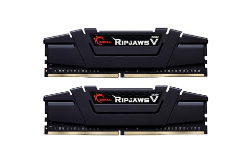 G SKILL Ripjaws V Series  XMP  DDR4 RAM 16GB  2x8GB  3600MT/s CL16 19 19 39 1 35V Intel AMD Desktop Computer Memory UDIMM   Black  F4 3600C16D 16GVKC