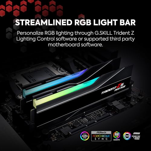 G SKILL Trident Z5 Neo RGB Series DDR5 RAM AMD Expo 32GB 2x16GB 6000MT/s CL30 38 38 96 1 35V Desktop Computer Memory U DIMM Matte Black F5 6000J3038F16GX2 TZ5NR