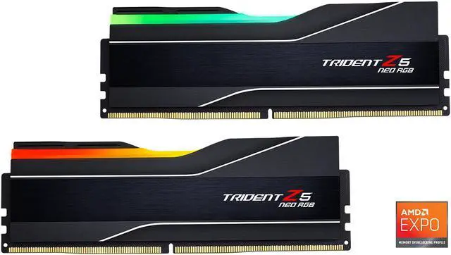 G SKILL Trident Z5 Neo RGB Series AMD EXPO 32GB  2 x 16GB  288 Pin PC RAM DDR5 6000  PC5 48000  Desktop Memory Model F5 6000J3038F16GX2 TZ5NR