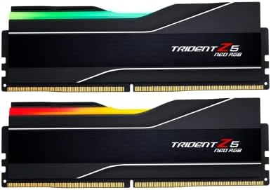 G SKILL Trident Z5 Neo RGB Series DDR5 RAM  AMD Expo  32GB  2x16GB  5600MT/s CL28 34 34 89 1 35V Desktop Computer Memory U DIMM   Matte Black  F5 5600J2834F16GX2 TZ5NR 