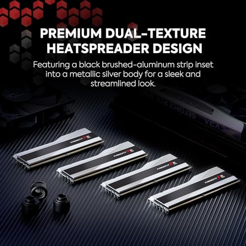 G SKILL Trident Z5 RGB Series  Intel XMP 3 0 & AMD Expo  DDR5 RAM 32GB  2X 16GB  6000MT/s CL36 36 36 96 1 35V Desktop Computer Memory U DIMM   Metallic Silver  F5 6000J3636F16GA2 TZ5RS 