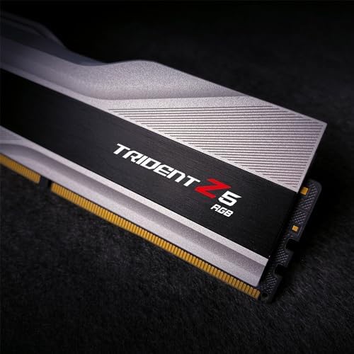 G SKILL Trident Z5 RGB Series DDR5 RAM  Intel XMP 3 0 & AMD Expo  64GB  2x32GB  6000MT/s CL36 36 36 96 1 35V Desktop Computer Memory U DIMM   Matte White  F5 6000J3636F32GX2 TZ5RW