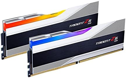 G SKILL Trident Z5 RGB Series DDR5 RAM  Intel XMP 3 0 & AMD Expo  32GB  2x16GB  6000MT/s CL36 36 36 96 1 35V Desktop Computer Memory U DIMM   Matte White  F5 6000J3636F16GX2 TZ5RW 