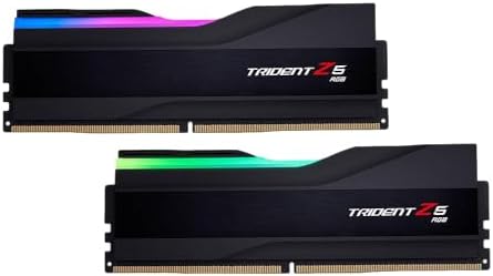 G SKILL Trident Z5 RGB Series DDR5 RAM  Intel XMP 3 0  64GB  2x32GB  6000MT/s CL30 40 40 96 1 40V Desktop Computer Memory U DIMM   Matte Black  F5 6000J3040G32GX2 TZ5RK 