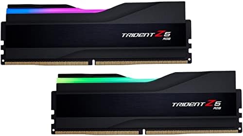 G SKILL Trident Z5 RGB Series DDR5 RAM  Intel XMP 3 0  64GB  2x32GB  6800MT/s CL34 45 45 108 1 40V Desktop Computer Memory U DIMM   Matte Black  F5 6800J3445G32GX2 TZ5RK