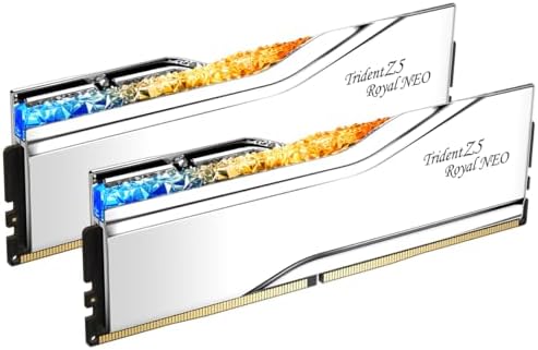 G SKILL Trident Z5 Royal Neo Series DDR5 RAM  AMD EXPO  96GB  2x48GB  6000MT/s CL28 36 36 96 1 35V Desktop Computer Memory U DIMM   Gold  F5 6000J2836F48GX2 TR5NG