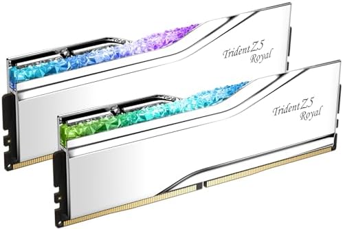 G SKILL Trident Z5 Royal Series DDR5 RAM  Intel XMP 3 0  32GB  2x16GB  6400MT/s CL30 39 39 102 1 40V Desktop Computer Memory U DIMM   Gold  F5 6400J3039G16GX2 TR5G 
