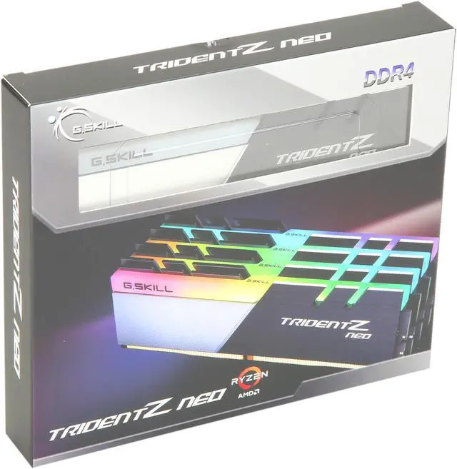 G SKILL Trident Z Neo  For AMD Ryzen  Series 64GB  4 x 16GB  288 Pin RGB DDR4 SDRAM DDR4 3600  PC4 28800  Desktop Memory Model F4 3600C16Q 64GTZNC
