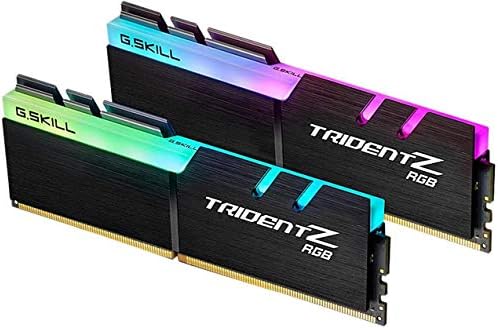 G SKILL Trident Z RGB Series DDR4 RAM  XMP  32GB  4x8GB  3200MT/s CL16 18 18 38 1 35V Intel AMD Desktop Computer Memory U DIMM  F4 3200C16Q 32GTZR 