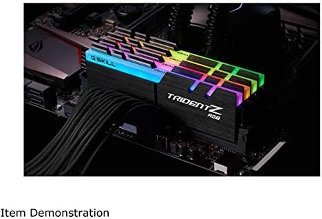G SKILL Trident Z RGB Series DDR4 RAM  XMP  32GB  4x8GB  3200MT/s CL16 18 18 38 1 35V Intel AMD Desktop Computer Memory U DIMM  F4 3200C16Q 32GTZR 