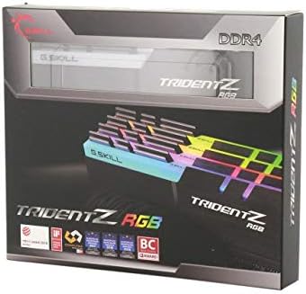 G SKILL Trident Z RGB Series DDR4 RAM  XMP  32GB  4x8GB  3200MT/s CL16 18 18 38 1 35V Intel AMD Desktop Computer Memory U DIMM  F4 3200C16Q 32GTZR 