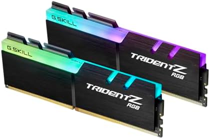 G SKILL Trident Z RGB Series DDR4 RAM  XMP  32GB  4x8GB  3200MT/s CL16 18 18 38 1 35V Intel AMD Desktop Computer Memory U DIMM  F4 3200C16Q 32GTZR 