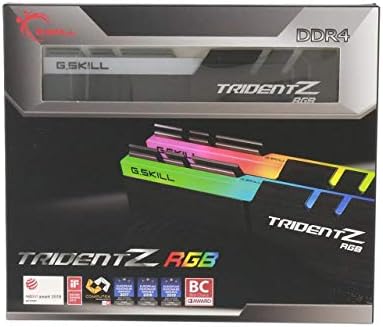 G SKILL Trident Z RGB Series DDR4 RAM  XMP  16GB  2x8GB  3600MT/s CL18 22 22 42 1 35V Intel AMD Desktop Computer Memory U DIMM  F4 3600C18D 16GTZR