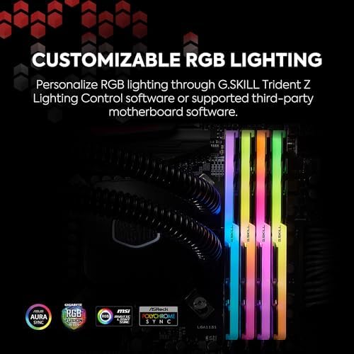 G SKILL Trident Z RGB Series DDR4 RAM  XMP  16GB  2x8GB  3600MT/s CL18 22 22 42 1 35V Intel AMD Desktop Computer Memory U DIMM  F4 3600C18D 16GTZR