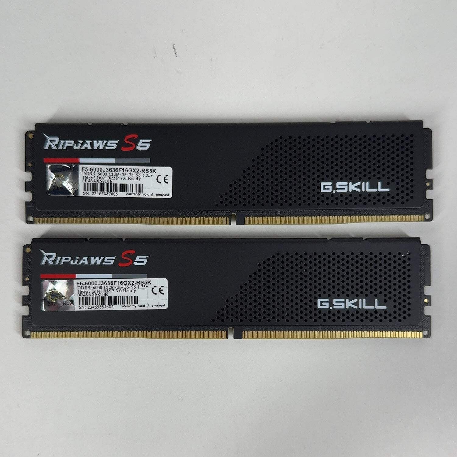 G Skill Ripjaws S5 32GB  2x16GB  RAM DDR5 6000MHz F5 6000J3636F16GX2 RS5K