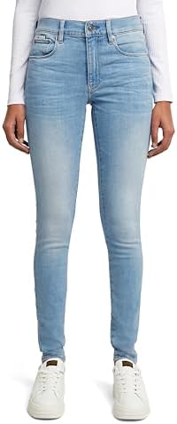 G Star Womens 3301 Contour High Rise Skinny Benwick Stretch Denim Dark Aged Jean