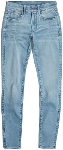 G Star Womens 3301 Contour High Rise Skinny Benwick Stretch Denim Dark Aged Jean