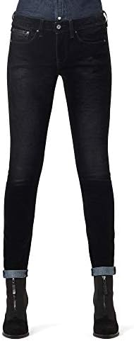 G Star Womens 3301 Contour High Rise Skinny Benwick Stretch Denim Dark Aged Jean