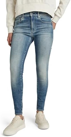 G Star Womens 3301 Contour High Rise Skinny Benwick Stretch Denim Dark Aged Jean