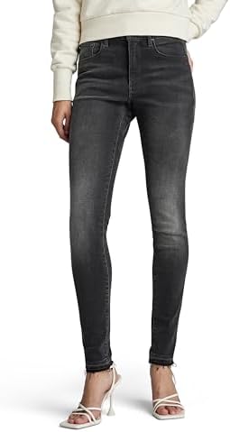 G Star Womens 3301 Contour High Rise Skinny Benwick Stretch Denim Dark Aged Jean