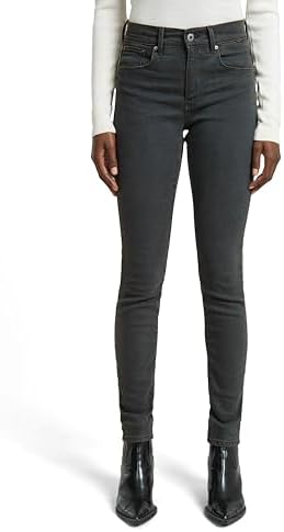 G Star Womens 3301 Contour High Rise Skinny Benwick Stretch Denim Dark Aged Jean