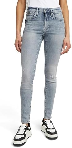 G Star Womens 3301 Contour High Rise Skinny Benwick Stretch Denim Dark Aged Jean