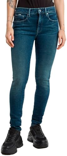 G Star Womens 3301 Contour High Rise Skinny Benwick Stretch Denim Dark Aged Jean