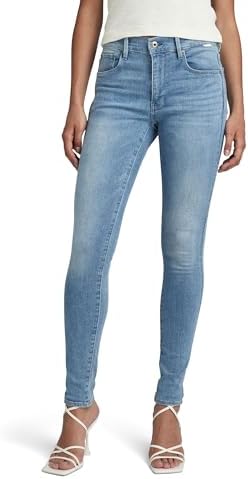 G Star Womens 3301 Contour High Rise Skinny Benwick Stretch Denim Dark Aged Jean