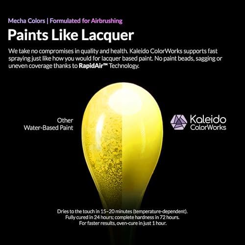 Gaahleri Kaleido Mecha 24 Color Set   Water Based Acrylic Airbrush Paint Kit for Scale Models  Gundam  Gunpla Mecha Cars & Miniatures   Pre Thinned  High Gloss  Fast Drying  with Thinner & Cleaner