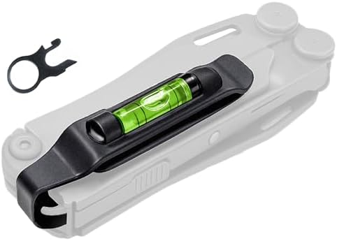 Galvanox Pocket Clip for Leatherman with Built in Level and Quick Release Lanyard Ring  Fits Charge/Wave/Surge Multitool Models and more  Durable Carbon Steel  Black
