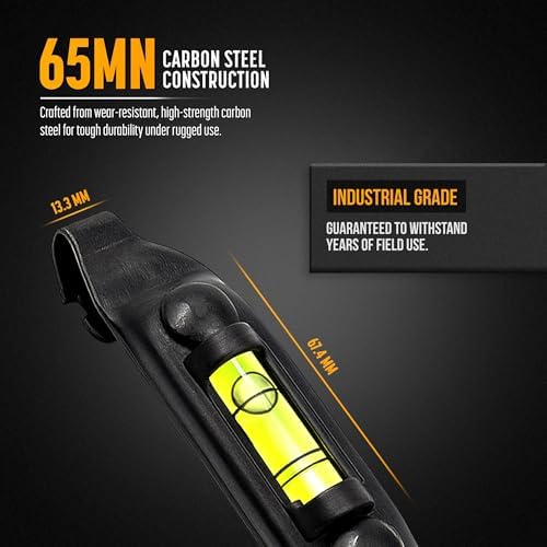 Galvanox Pocket Clip for Leatherman with Built in Level and Quick Release Lanyard Ring  Fits Charge/Wave/Surge Multitool Models and more  Durable Carbon Steel  Black