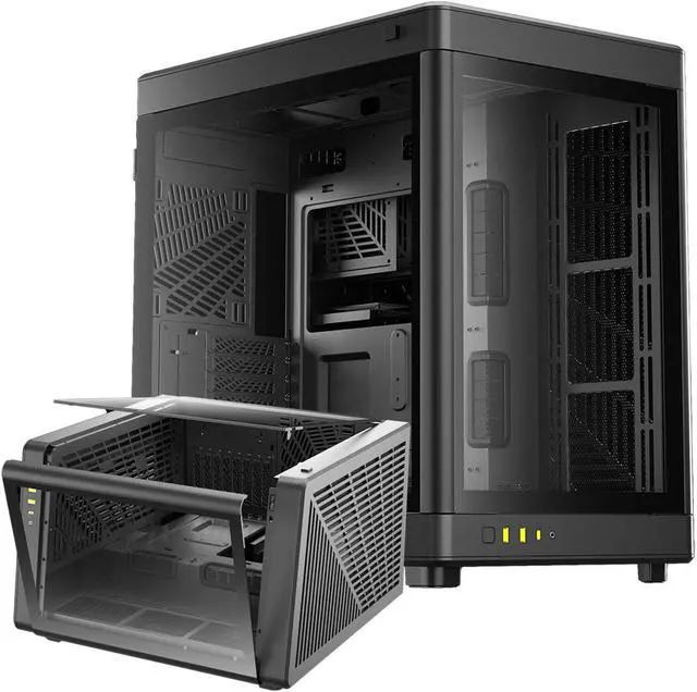 Gamdias NESO P1 Dual Chamber  ATX  Panoramic Tempered Glass  Trapezoid Shaped