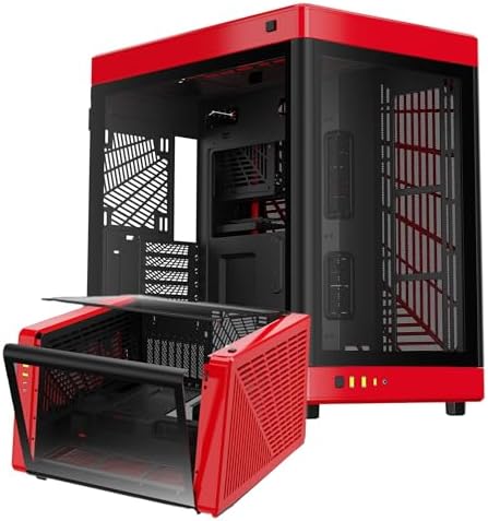 Gamdias Caja de Computadora RGB de Vidrio Templado Blanco para Juegos, Posición Vertical y Horizontal de 2 Maneras y Caja de Computadora de Apertura Táctil con 3 Ventiladores ARGB Integrados, Soporte