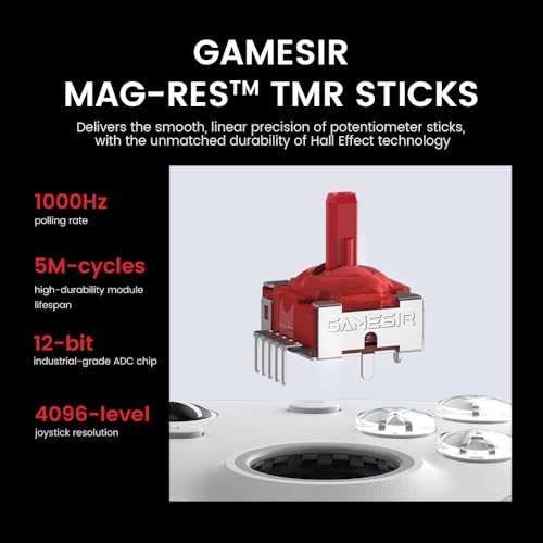 GameSir G7 Pro Wired Controller for Xbox Series X S  Xbox One  Wireless Gamepad for PC&Android with TMR Sticks  Hall Effect Analog Triggers  1000Hz Polling Rate  3 5mm Audio Jack   White