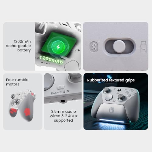 GameSir G7 Pro Wired Controller for Xbox Series X S  Xbox One  Wireless Gamepad for PC&Android with TMR Sticks  Hall Effect Analog Triggers  1000Hz Polling Rate  3 5mm Audio Jack   White