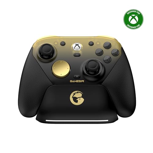 GameSir G7 Pro Wired Controller for Xbox Series X|S, Xbox One, Wireless Gamepad for PC&Android with TMR Sticks, Hall Effect Analog Triggers, 1000Hz Polling Rate, 3.5mm Audio Jack - Golden